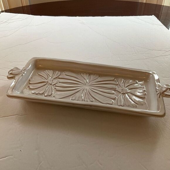 Ceramiche Virginia Pottery Tray. Cream. Made in Tuscany. Beautiful - Picture 9 of 11